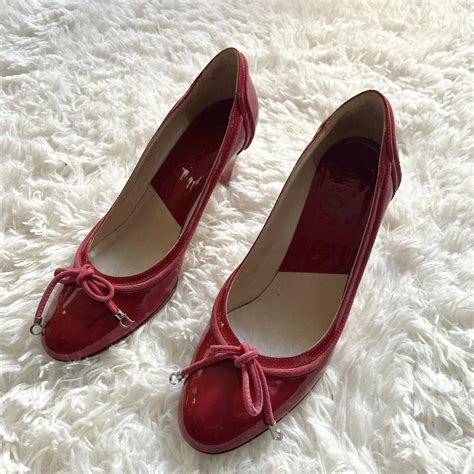 dior scarlet red ballet slippers